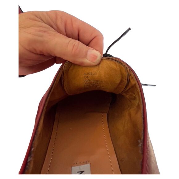 Steve Madden Mens Cordovan Pontic Cap Toe Derby Leather Dress Shoes Size 13M - Picture 9 of 13